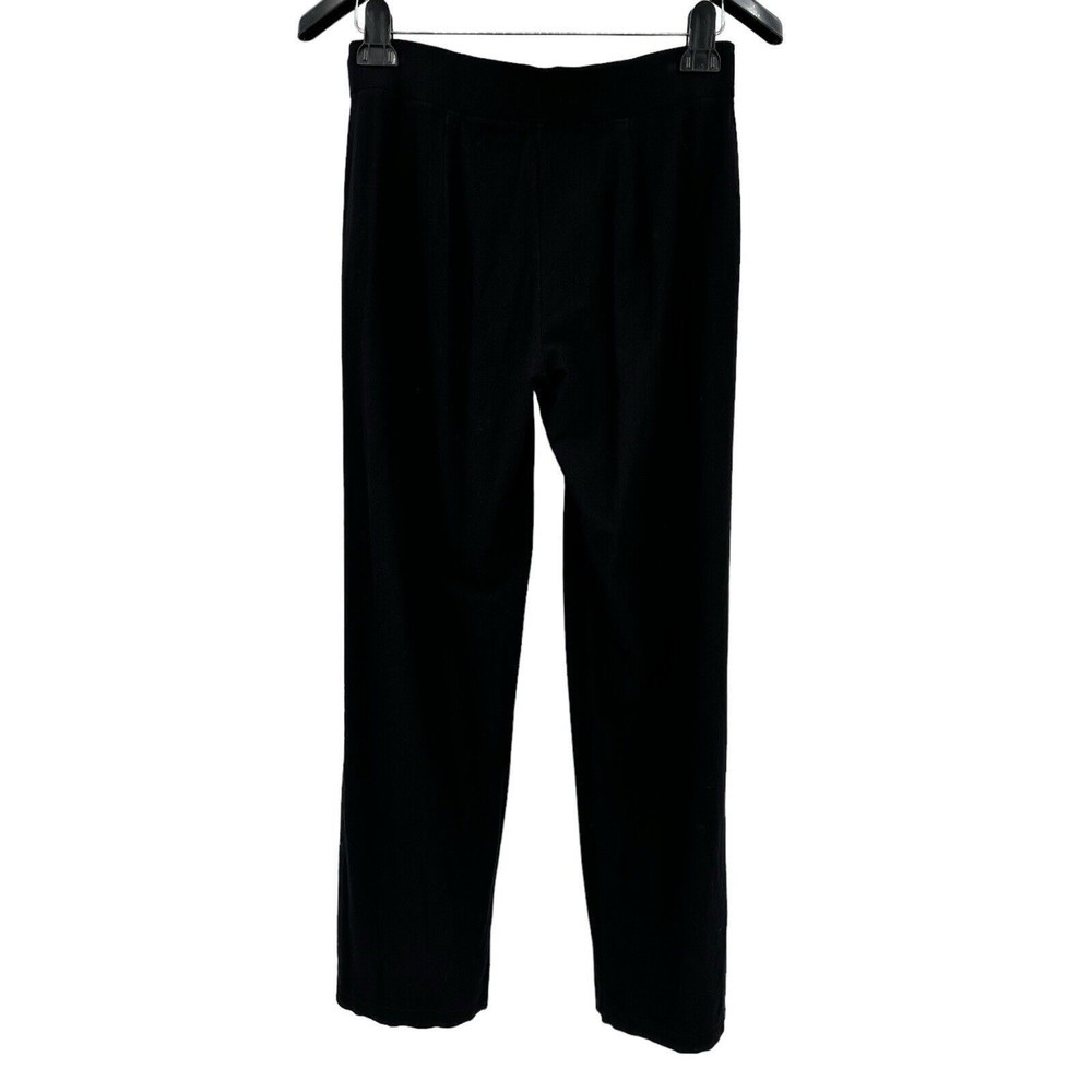 Eileen Fisher Pants Small Women's Black Casual Straight Elastic Crepe Pull On - Picture 3 of 7